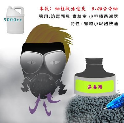 濾毒罐專用 活性炭 200g 適用:防毒面具 實驗室 小容積過濾器