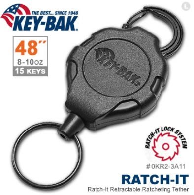 【LED Lifeway】KEY BAK Ratch-It 鎖定系列 48" 負重伸縮鑰匙圈-附扣環#0KR2-3A11
