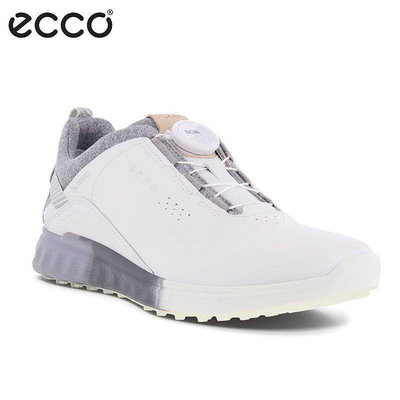 ECCO愛步高爾夫女士球鞋BOA扭扣鎖牛皮防水golf運動鞋21新款