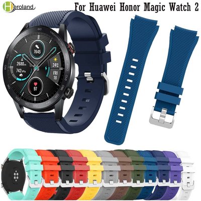 適用於 Huawei Honor Magic Watch 2 的 22mm 矽膠錶帶 2 46mm 適用於 huami