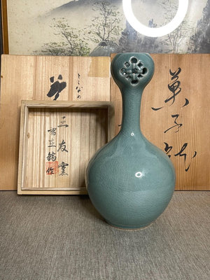韓國高麗青瓷峯巖，花瓶花入花生花器陶瓷瓷器陶胎手捏手作，釉面