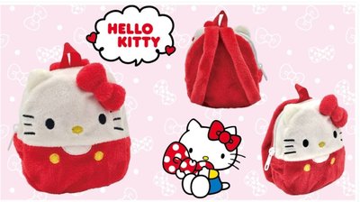 ♥小花花日本精品♥ Hello Kitty 絨毛造型背包式零錢包 小物包 口紅包 3C包 ~ 5