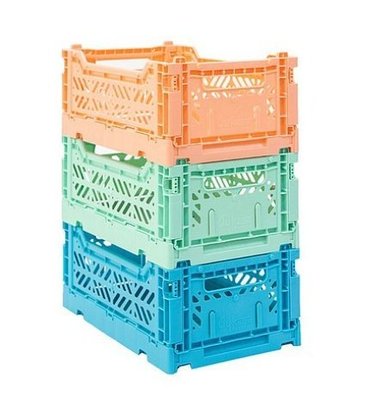 【綠色工場】Aykasa土耳其折疊籃 M 餐廚盒 餐具收納盒 收納盒 摺疊盒 調味料盒 層架 色彩多樣 可堆疊 收納籃
