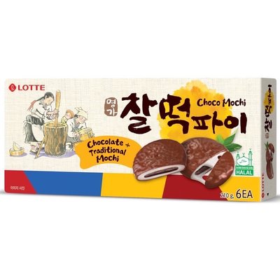 [韓國進口]Lotte樂天 巧克力年糕派210g  特價