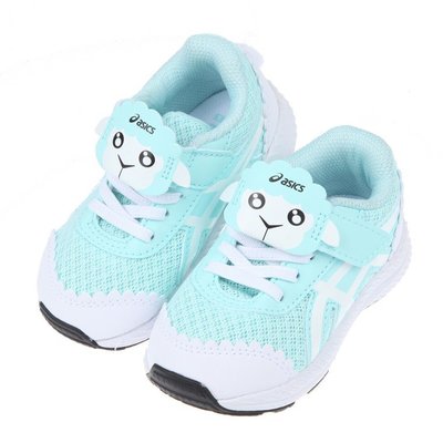 童鞋(13~16公分)asics亞瑟士童趣綿羊水藍色寶寶機能學步鞋J2B240B