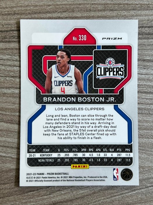 21-22 PANINI PRIZM Brandon Boston Jr 粉冰新人RC 257 | Yahoo奇摩拍賣