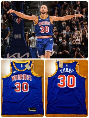 Curry Nike NBA 勇士隊復古球衣 SW 咖哩 K湯 75周年