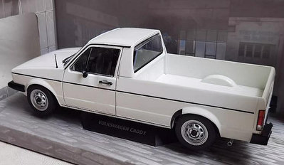 【熱賣精選】汽車模型 車模 收藏模型索立德 1/18 VW CADDY MK1 1982 大眾皮卡車合金模型