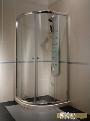 【衛浴達人】CORINS簡框圓弧形拉門 含門檻及安裝【衛浴規劃 浴室施工 】