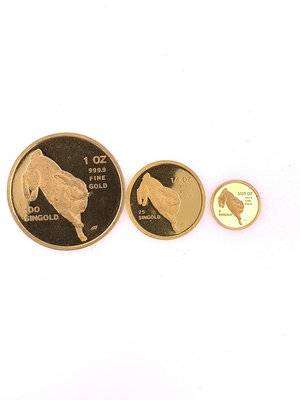【GoldenCOSI】1987年 新加坡  兔年金幣 平安和逸  純金金幣 紀念金幣