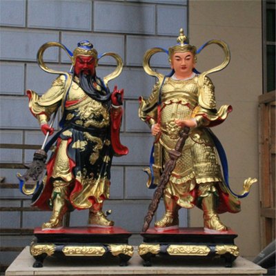廠家批發寺廟神像樹脂佛像88厘米韋馱菩薩關公護法橫刀珈藍韋陀