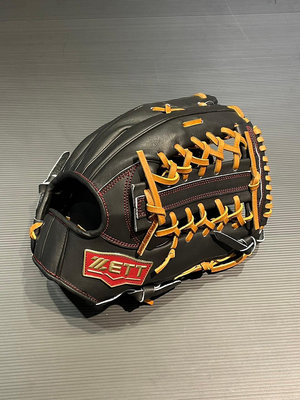 棒球世界全新ZETT36227系列硬式棒球專用外野網狀手套特價黑色(BPGT-36227)
