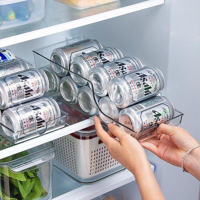 日本PET易拉罐汽水收納架冰箱飲料啤酒置物架可樂整理飲品收納盒