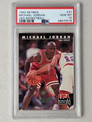1992 SkyBox USA #37 Michael Jordan/NBA Update PSA10