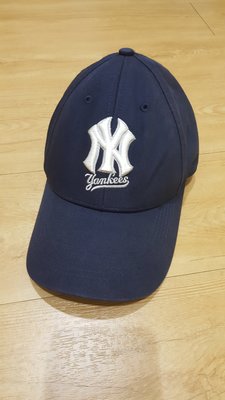 MLB 紐約洋基隊 NY立體電繡可調式棒球帽 老帽 深藍色