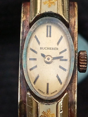 BUCHERER寶齊萊  古董首飾女錶   絕對稀有的長方型機芯   與勞力士王子型醫生錶相同
