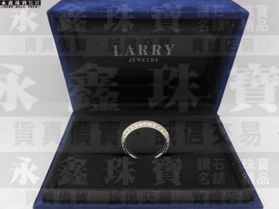 Larry Jewelry 雙指緊扣鑽石線戒 46PC 0.71ct 18K白金戒台 n0057