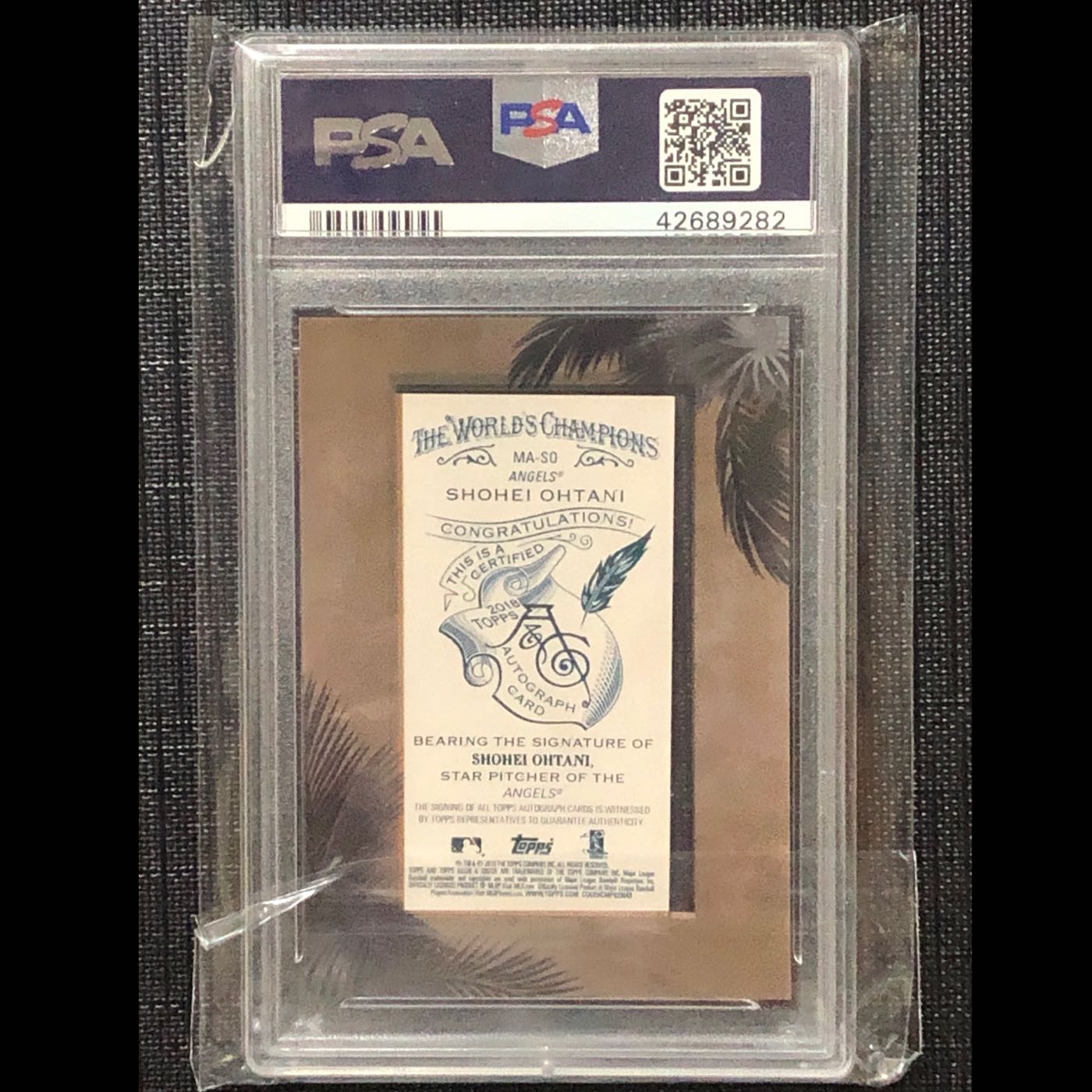 2018 Topps Allen&Ginter Framed Mini Ohtani auto rc Psa10 大谷翔平