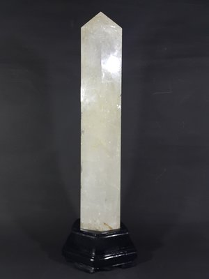[銀九藝] 天然 骨幹白水晶柱 含座~53.5公分 淨重~6.3公斤 大水晶柱