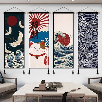 小銀子森活館 促銷SWEET HOME 掛畫 掛布 掛毯 掛簾 日式 日本 古典 浮世繪 ins 布藝  背景牆裝飾 餐廳臥室書