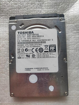 【電腦零件補給站】TOSHIBA MQ01ABF032 320GB 5400 RPM 2.5吋 SATA 硬碟