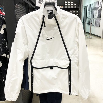 KIKI精選 Nike耐吉男女春秋雙側拉鏈口袋立領衛衣反光沖鋒防風衣外套CU4119
