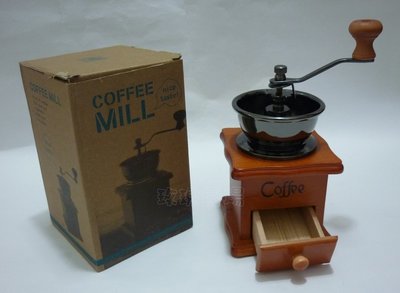 (玫瑰ROSE984019賣場)復古木製 咖啡豆手搖磨豆機~可調整磨咖啡粗細.陶瓷機.不會發熱.復古造型