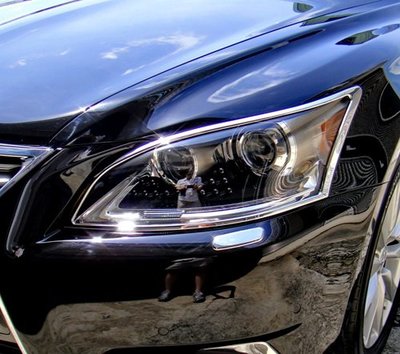 圓夢工廠 Lexus LS460 LS460L LS600hL 2012~2017 改裝 鍍鉻銀車燈框 前燈框 頭燈框