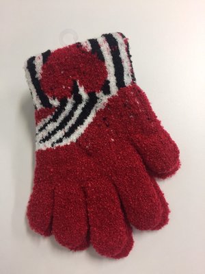 現貨 日本製 Comfortably Warm Gloves 兒童 小朋友 舒適溫暖手套 Gloves 5手指類型 紅色