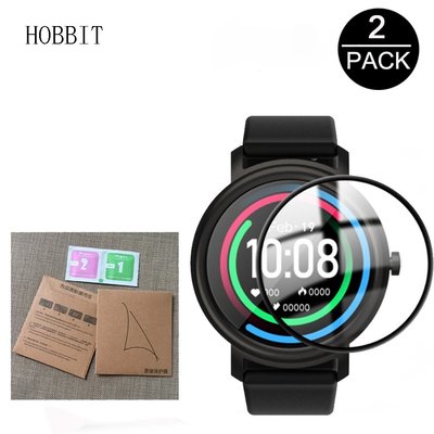 適用於小米 MiBro Air Lite 彩色 Smartwatch 2PCS 手錶屏幕保護膜全覆蓋曲面邊緣軟保護膜而不