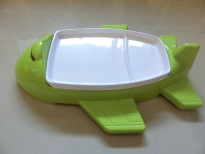 兒童飛機造型餐盤(綠色)