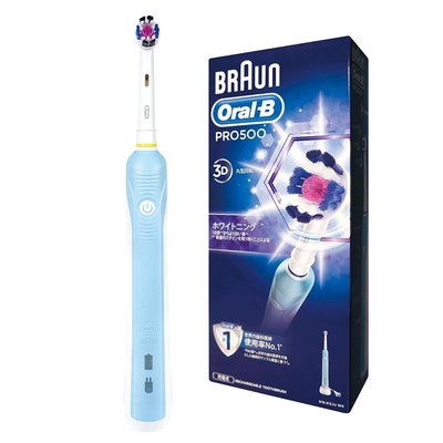 【現貨搶購】【德國百靈Oral-B】歐樂B全新升級3D電動牙刷 PRO500【加贈牙線棒+牙膏】