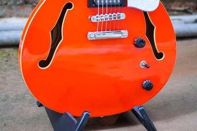 音箱設備Ibanez AS63 雙缺角 半空心 電吉他 TLO暮光橙色 搖滾爵士音響配件