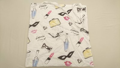 日本limitless luxury專櫃服裝 水彩塗鴉風布質提袋