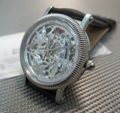 【 神梭鐘錶】NASA WATCH eta 瑞士自動上鍊2824 機蕊316精鋼防刮鏡面鏤空雕花直視機蕊皮帶腕錶