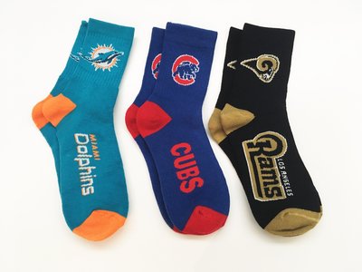 [全新品] Miami Dolphins/Chicago Cubs/Los Angeles Rams 毛巾襪