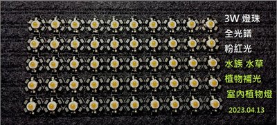 【665】植物燈 3W燈板 粉紅光 全光譜400-840nm 水族箱 水草燈 室內植栽補光