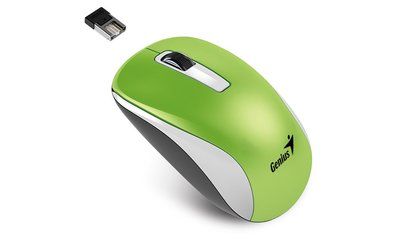 ( 贈送電競鼠墊/ 全新品 ) Genius 昆盈 NX-7010 藍光無線滑鼠 ( 春天綠 )