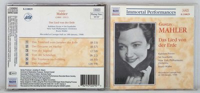CD唱片 Walter, Ferrier - Mahler Das Lied von der Erde