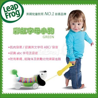 ✿蟲寶寶✿【美國 Leap Frog】 美國教育NO.1首選品牌 彩虹字母小狗 - 綠