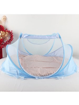 嬰兒床蚊帳罩防摔全底便攜式蒙古包寶寶蚊帳可折疊免安裝兒童蚊帳