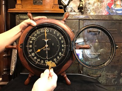1940s Chelsea 美國海軍 US NAVY 24小時制 10英吋 二戰時期 船鐘 時鐘 機械發條鐘 可分期付零率利