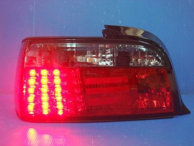 小亞車燈╠ 超炫高亮度BMW E36 2門紅黑晶鑽LED尾燈組特價中