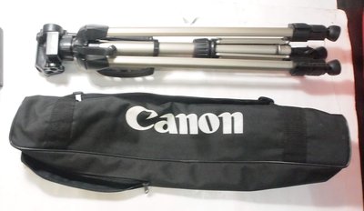 二手,CANON 鋁合金 攝錄影用 三節式 三腳架/可調雲台高度/附攜帶包