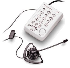 美國名牌Plantronics T50電話免持聽筒耳機,客服人員 電話行銷,耳掛式;適 2心總機 家用電話
