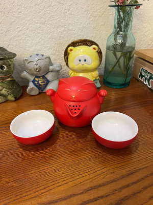 日本回流，中古瓷器，道樂堂貓舍正品，一壺兩杯，寶瓶，公道杯，