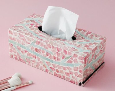 歐式 浪漫粉色貝殼造型面紙盒 經典時尚天然貝殼造型紙巾盒創意藝術抽紙盒面紙盒衛生紙盒擺件禮物