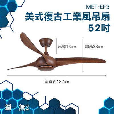 獨一無二 MET-EF3 美式復古工業風吊扇