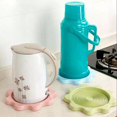熱水瓶隔熱墊,花型熱水壺墊,廚房用品推薦,水壺托盤,花茶壺墊,園藝花盆盤,藍色