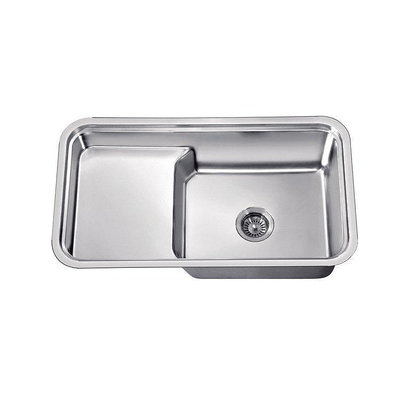 廚房水槽達威爾304不銹鋼水槽 1.2mm厚CUPC認證廚房洗菜盆 瀝水平台大單槽